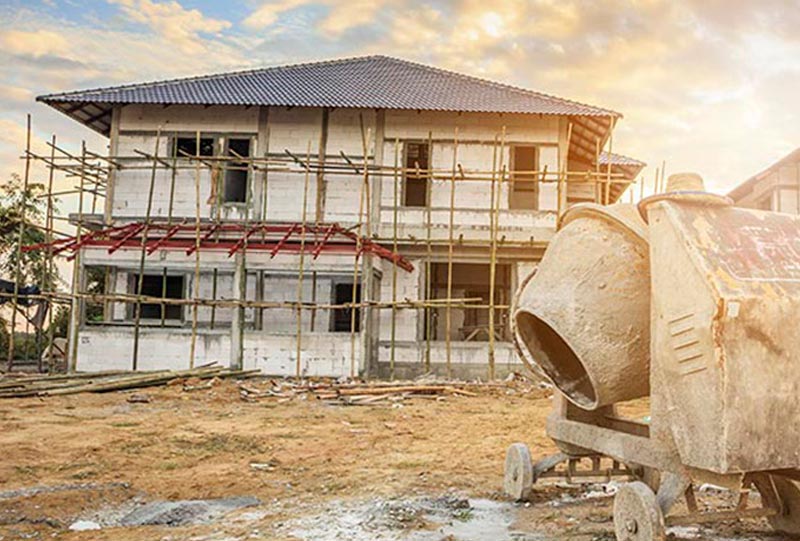 imagem de construção de casas