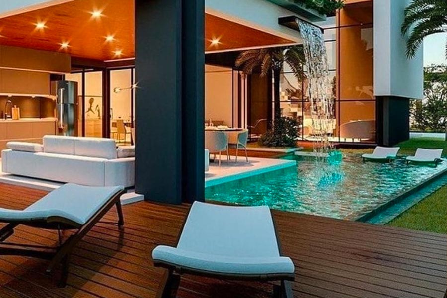 Imagem de deck de madeira