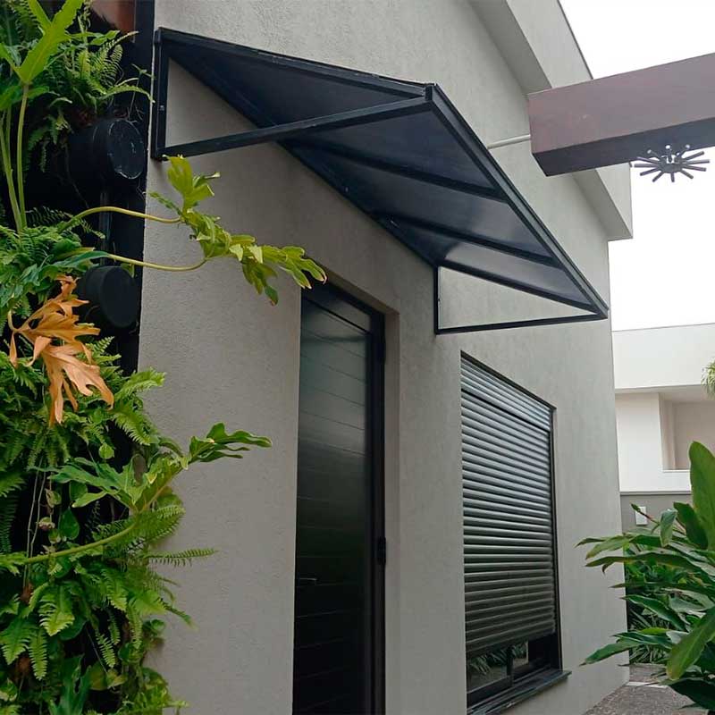 Toldo Fixo com Policarbonato Alveolar Fumê