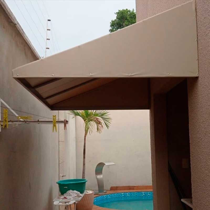 Toldo Fixo Reto C/Lona